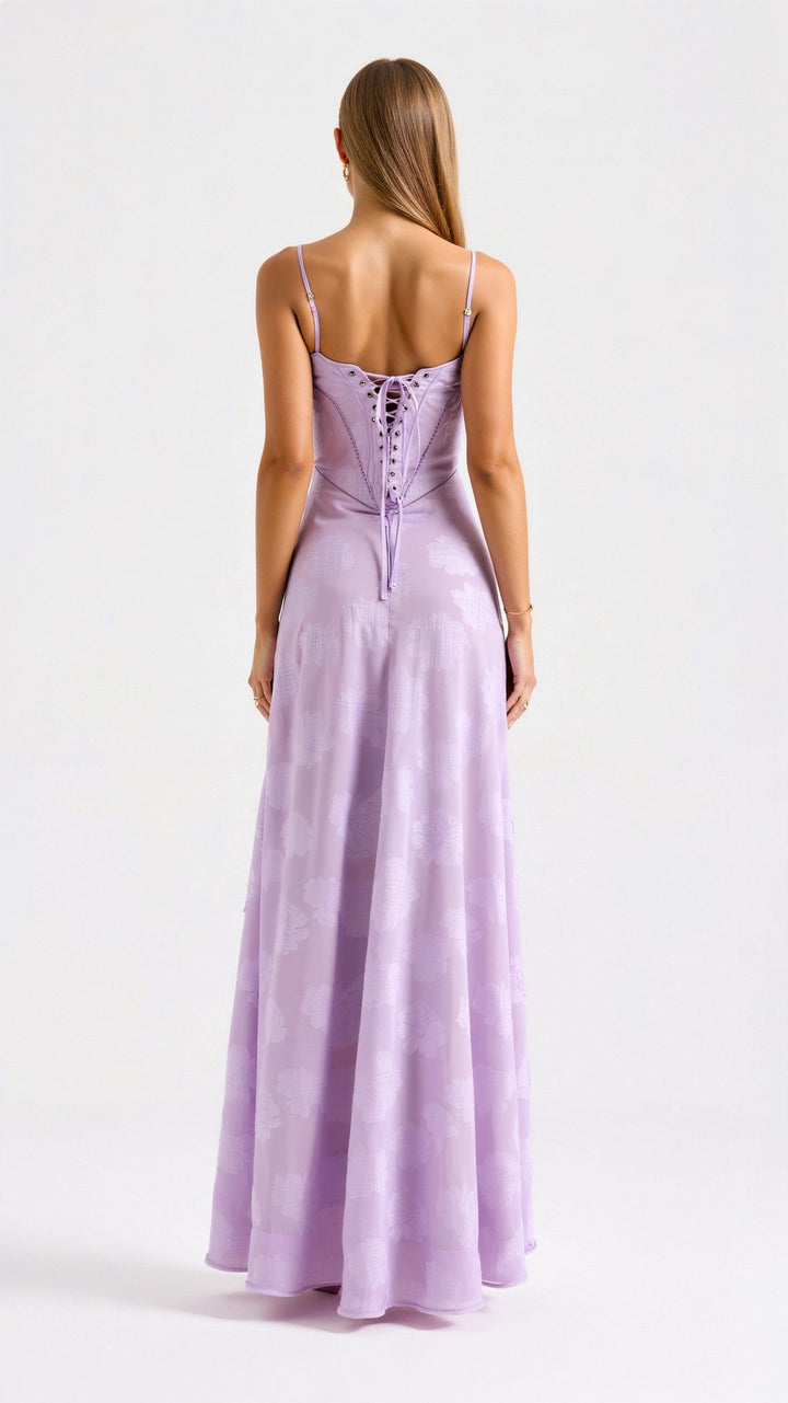 Laila - Elegant Warm Slip Maxi Wedding Guest Dress