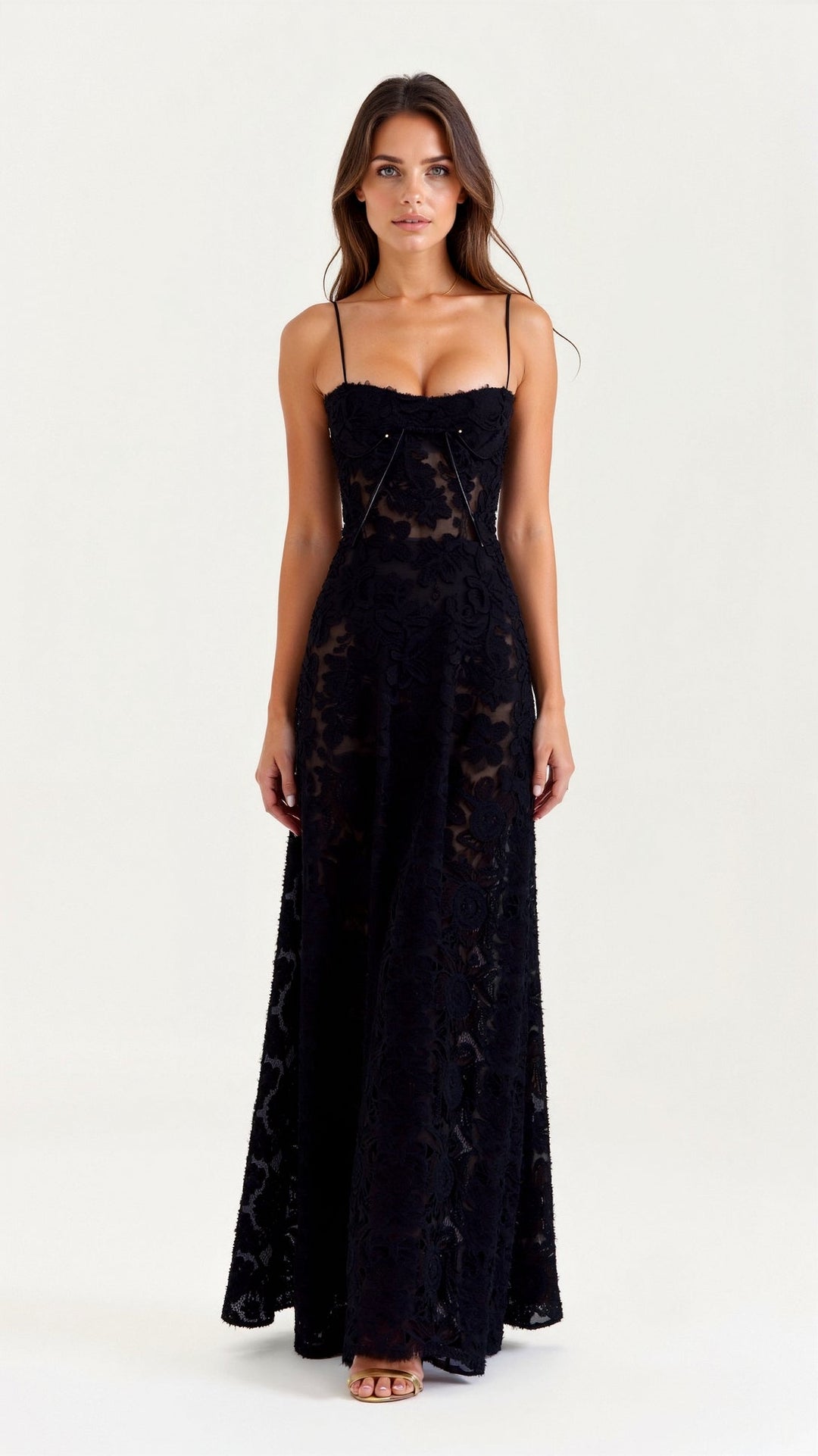 Laila - Elegant Warm Slip Maxi Wedding Guest Dress
