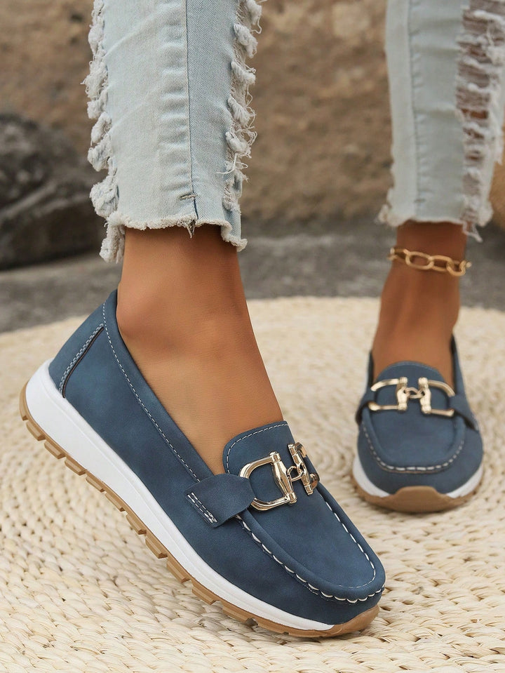 Chrissy - Flat Buckle Loafers
