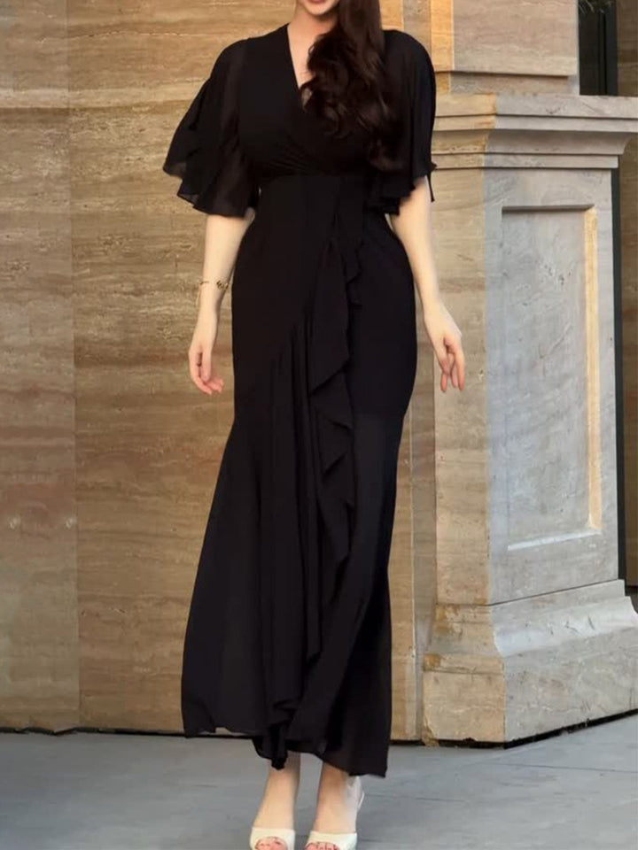 Rylie - Romantic Retro Wrap Maxi Floral Dress