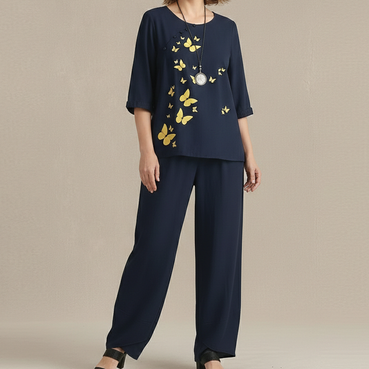 Hanna - Warm Flowy Top Two Piece Sets