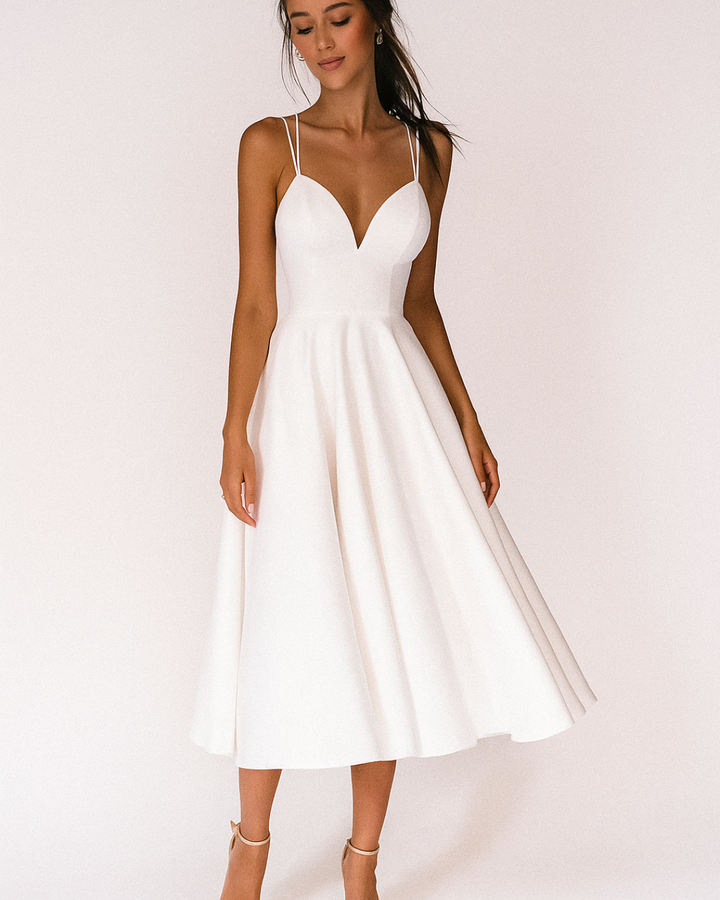 Philipa - Wedding Guest Strappy Midi Dress