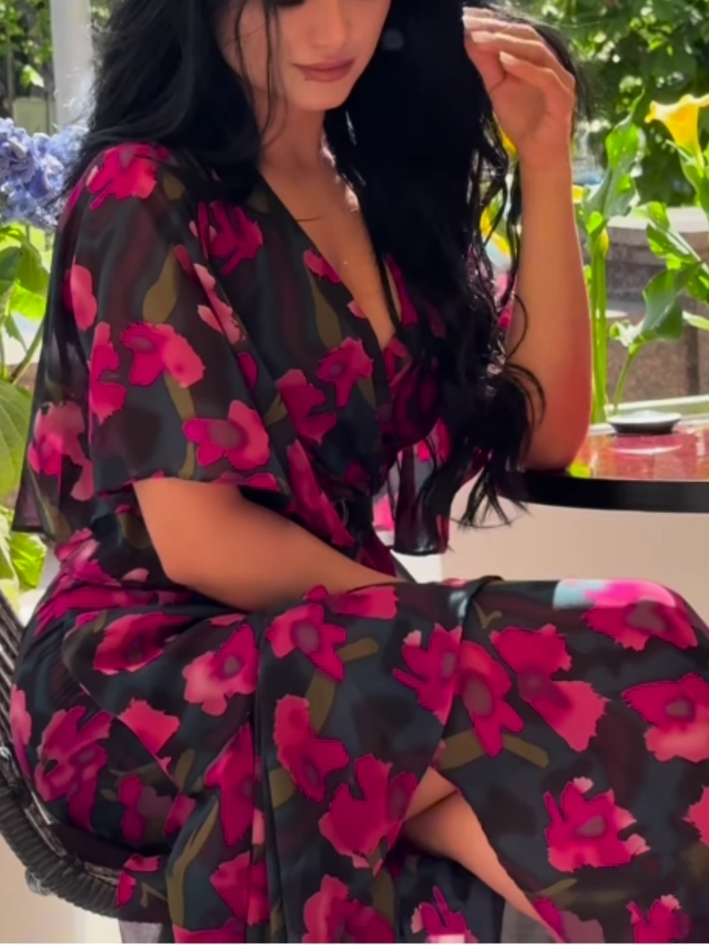 Rylie - Romantic Retro Wrap Maxi Floral Dress