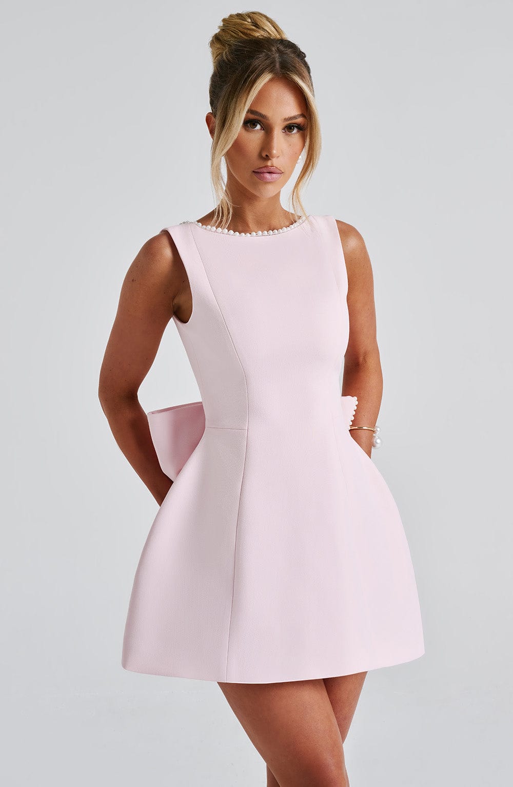 Tabitha - Women's Wedding Guest Structured Mini Dress