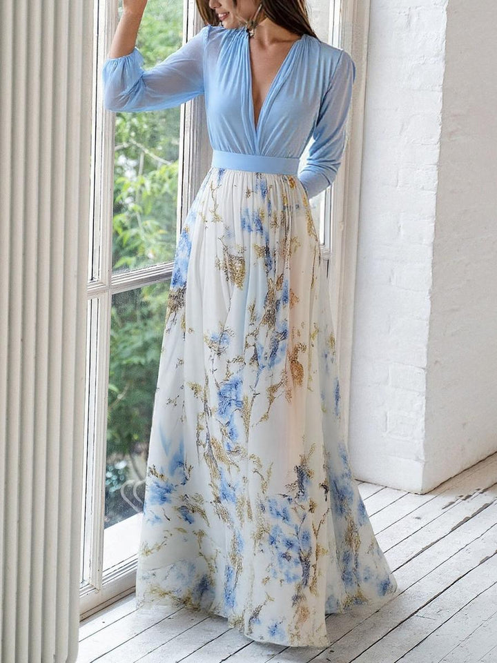 Tinsley - Stylish Long Sleeve Maxi Floral Dress