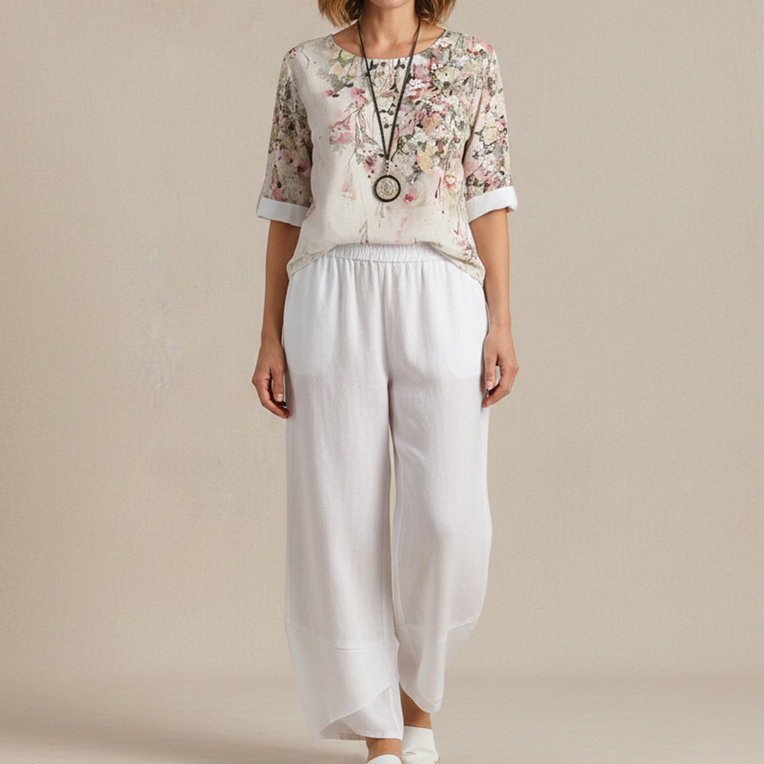 Hanna - Warm Flowy Top Two Piece Sets