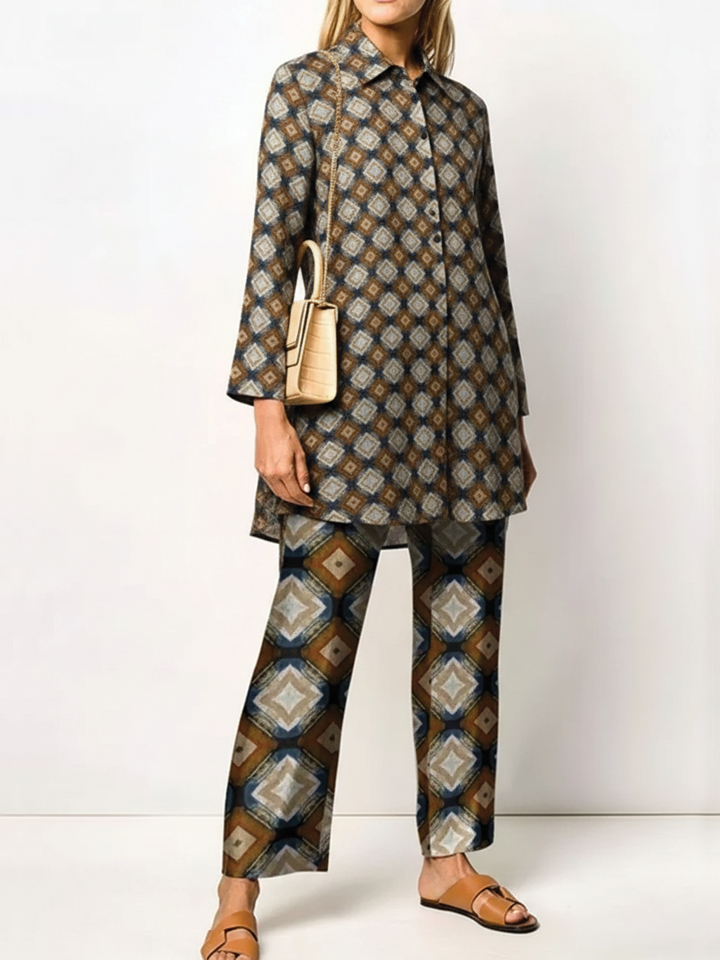 Farrah - Stylish Tunic Pants Two Piece Sets