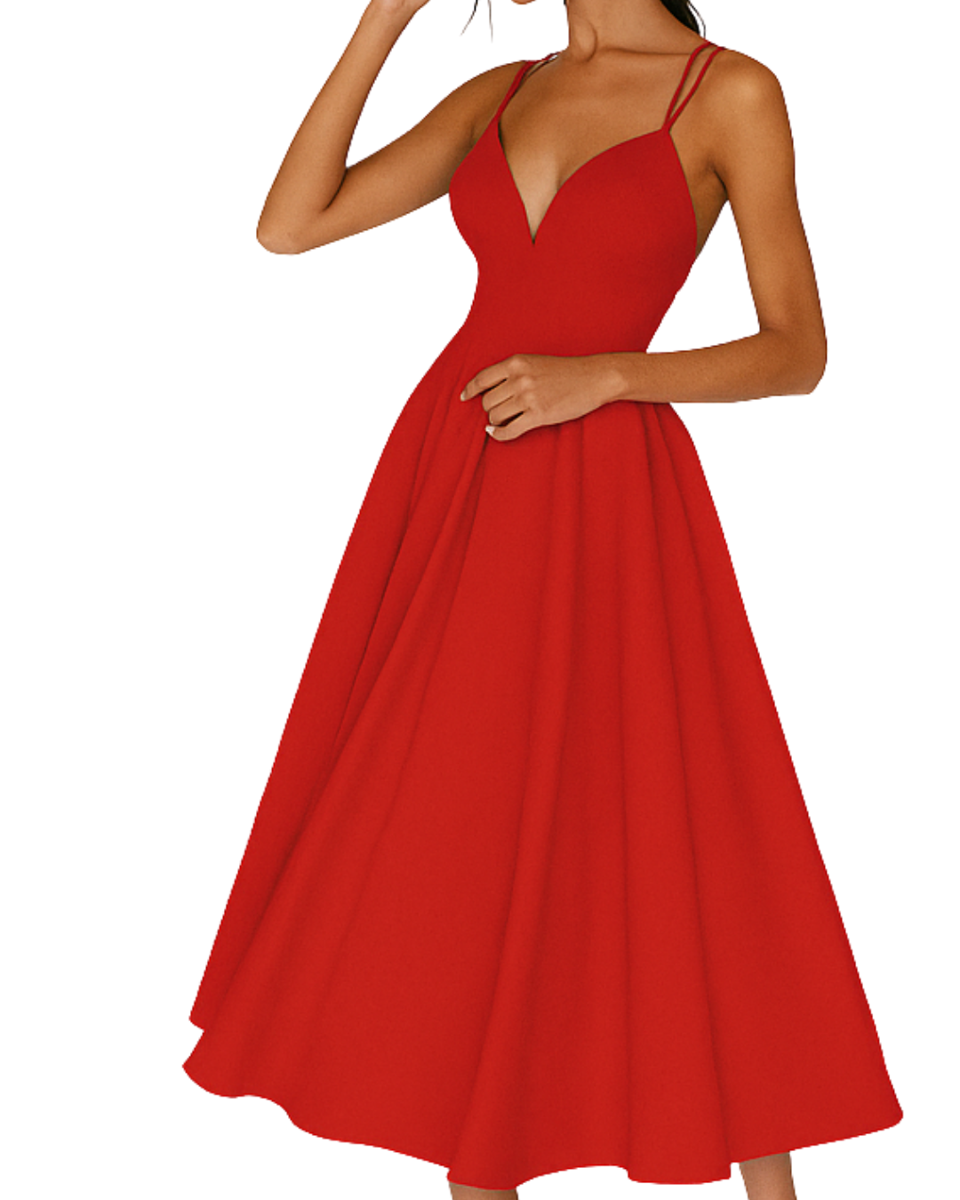 Philipa - Wedding Guest Strappy Midi Dress