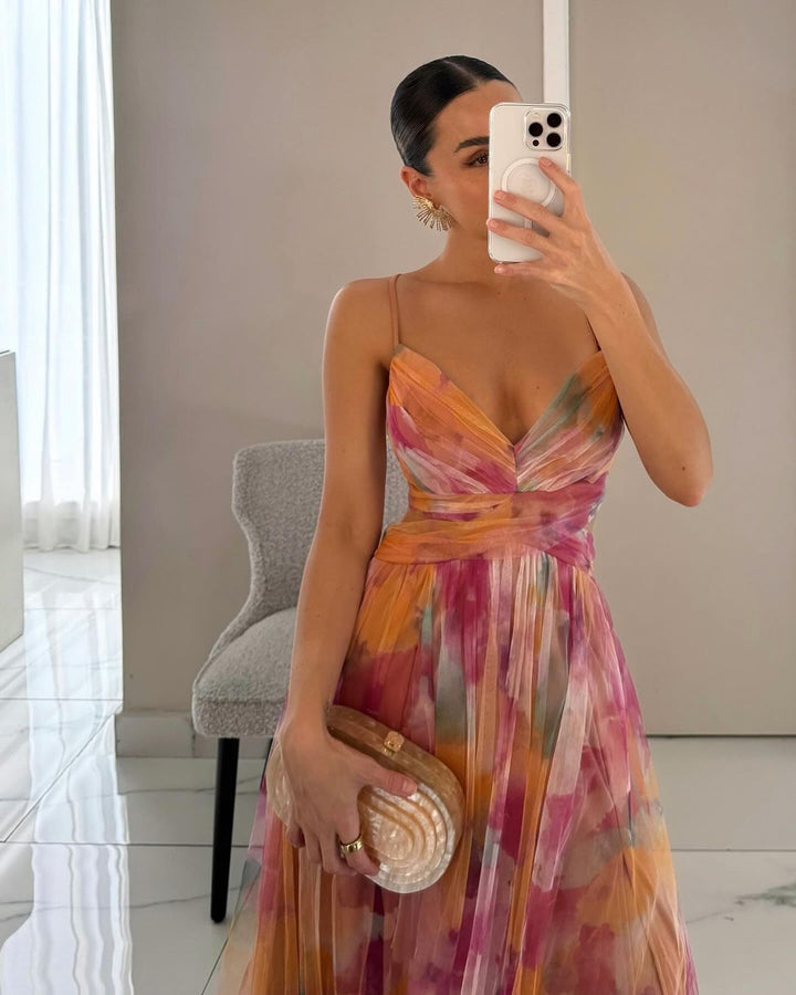 Jaycee - Stylish Warm Printed Maxi Floral Dress