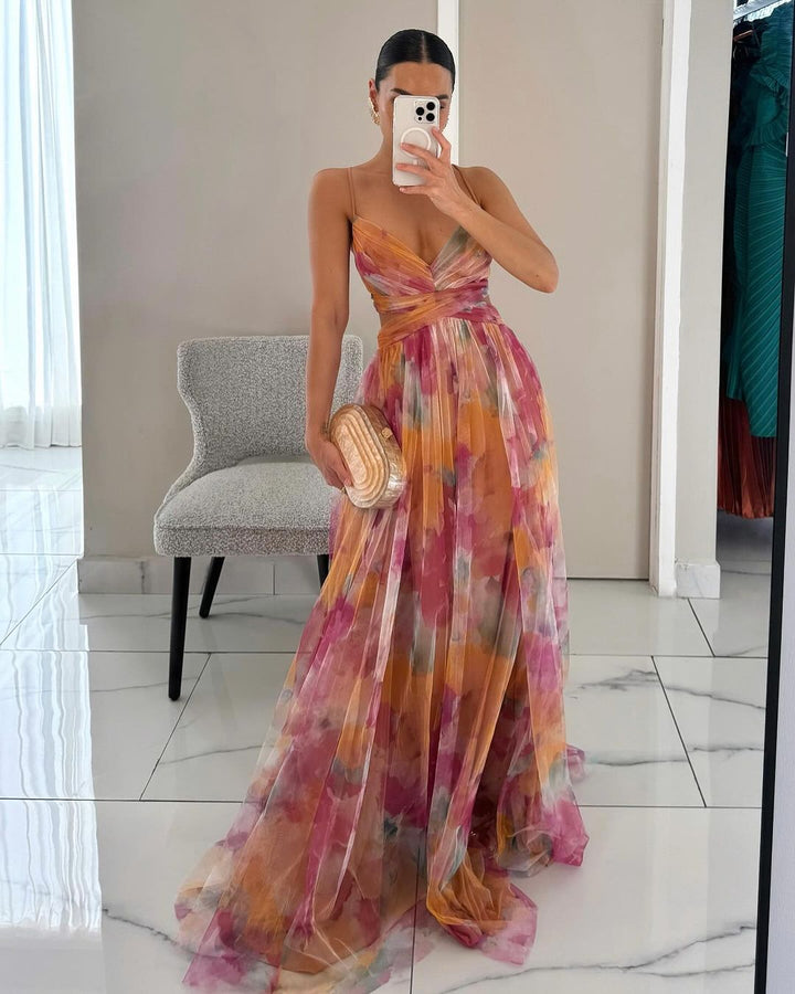 Jaycee - Stylish Warm Printed Maxi Floral Dress