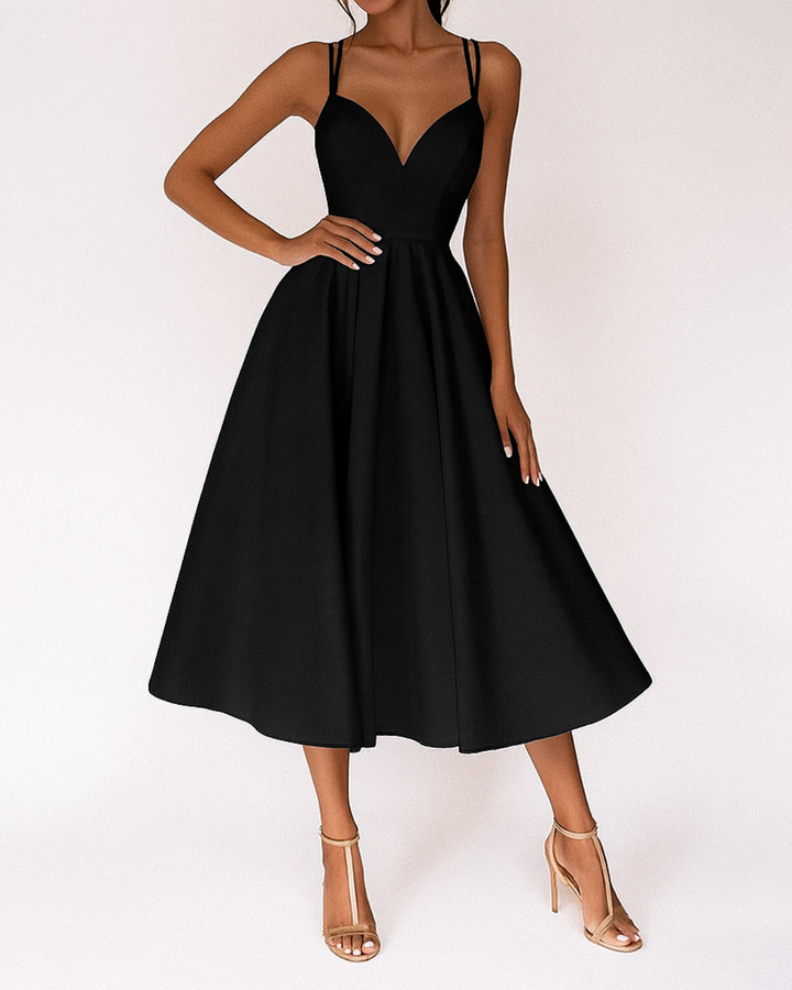 Philipa - Wedding Guest Strappy Midi Dress