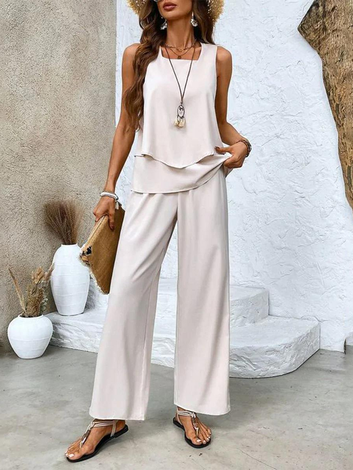 Xenia - Women's Two-Piece Set Matching Top and Pants