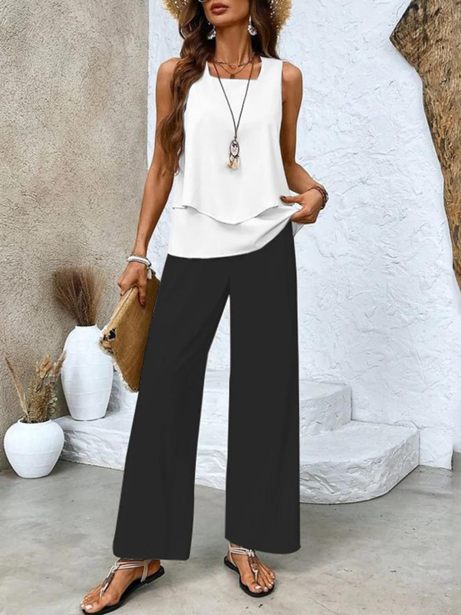 Xenia - Women's Two-Piece Set Matching Top and Pants