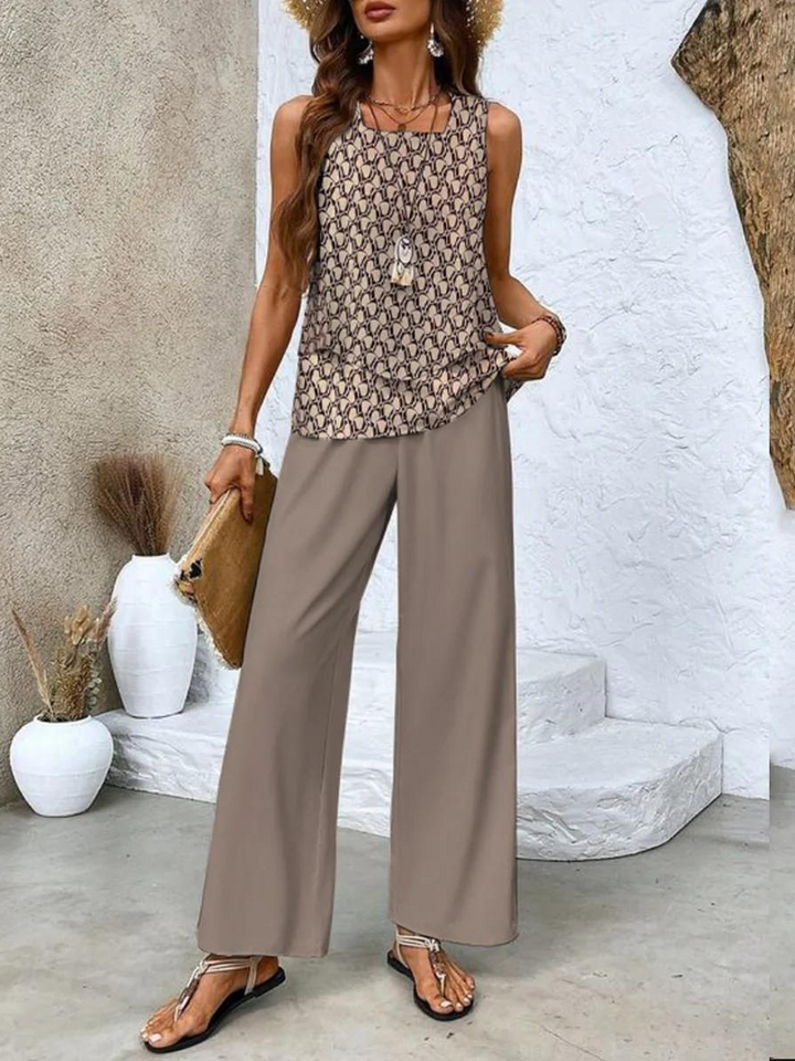 Xenia - Women's Two-Piece Set Matching Top and Pants