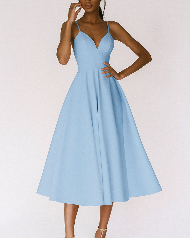 Philipa - Wedding Guest Strappy Midi Dress