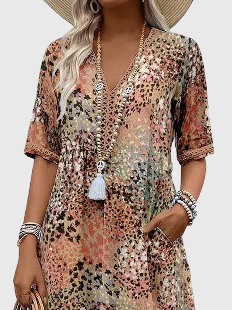 Coby - Elegant Floral Midi Dress