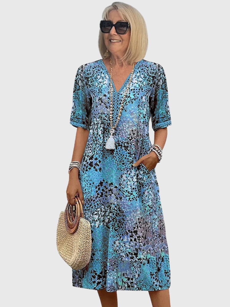 Coby - Elegant Floral Midi Dress