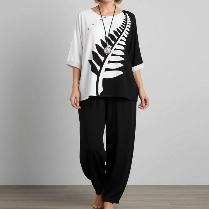 Hanna - Warm Flowy Top Two Piece Sets