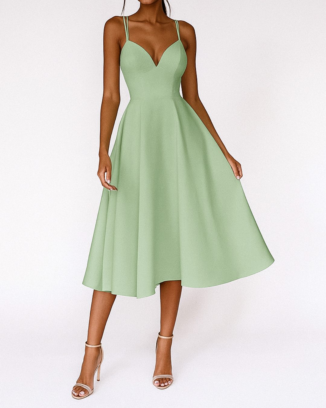 Philipa - Wedding Guest Strappy Midi Dress