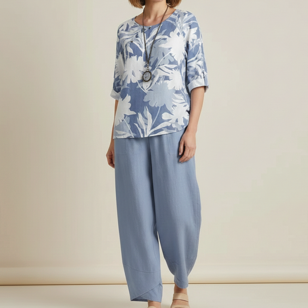 Hanna - Warm Flowy Top Two Piece Sets