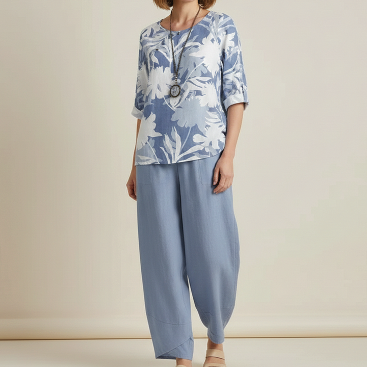 Hanna - Warm Flowy Top Two Piece Sets