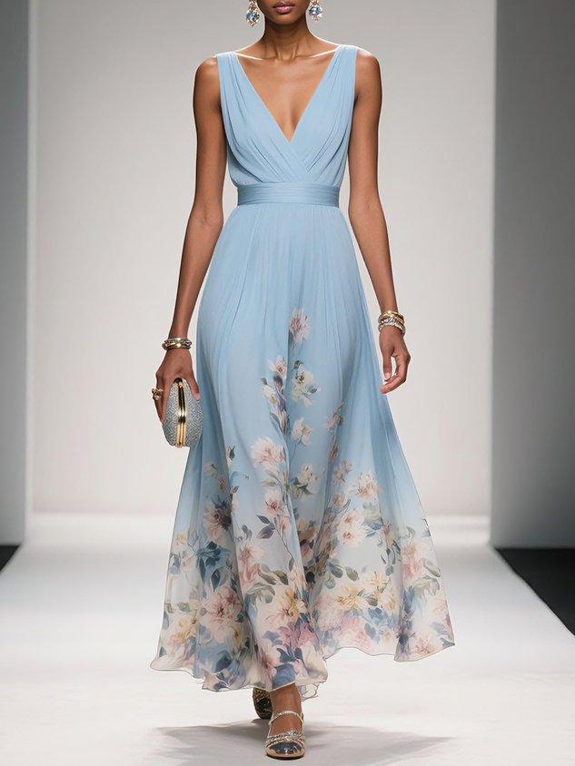 Alys - Floral Print Wedding Guest Dress