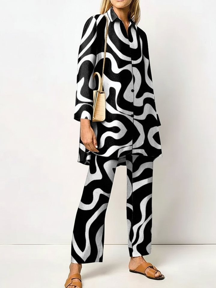 Farrah - Stylish Tunic Pants Two Piece Sets