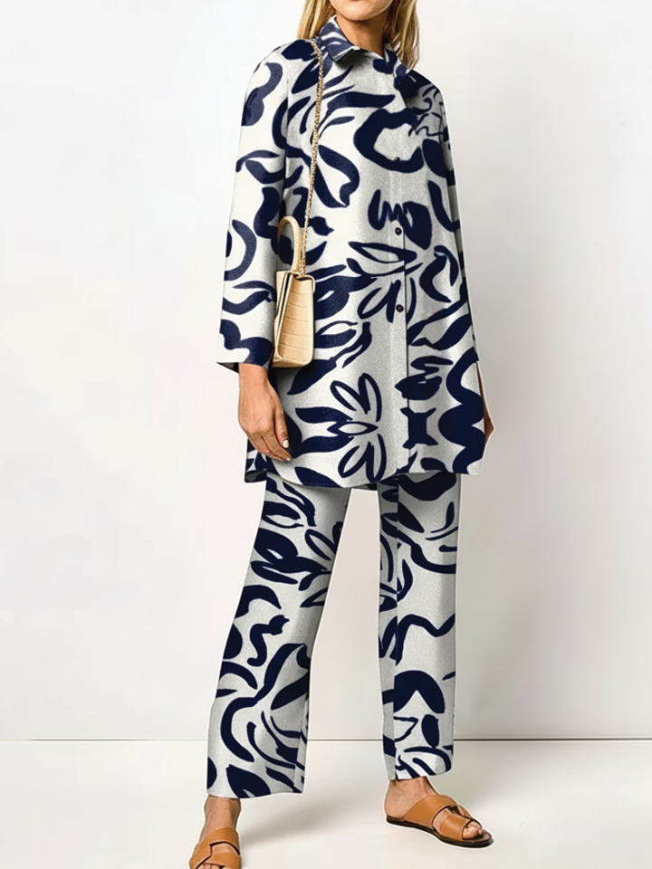 Farrah - Stylish Tunic Pants Two Piece Sets