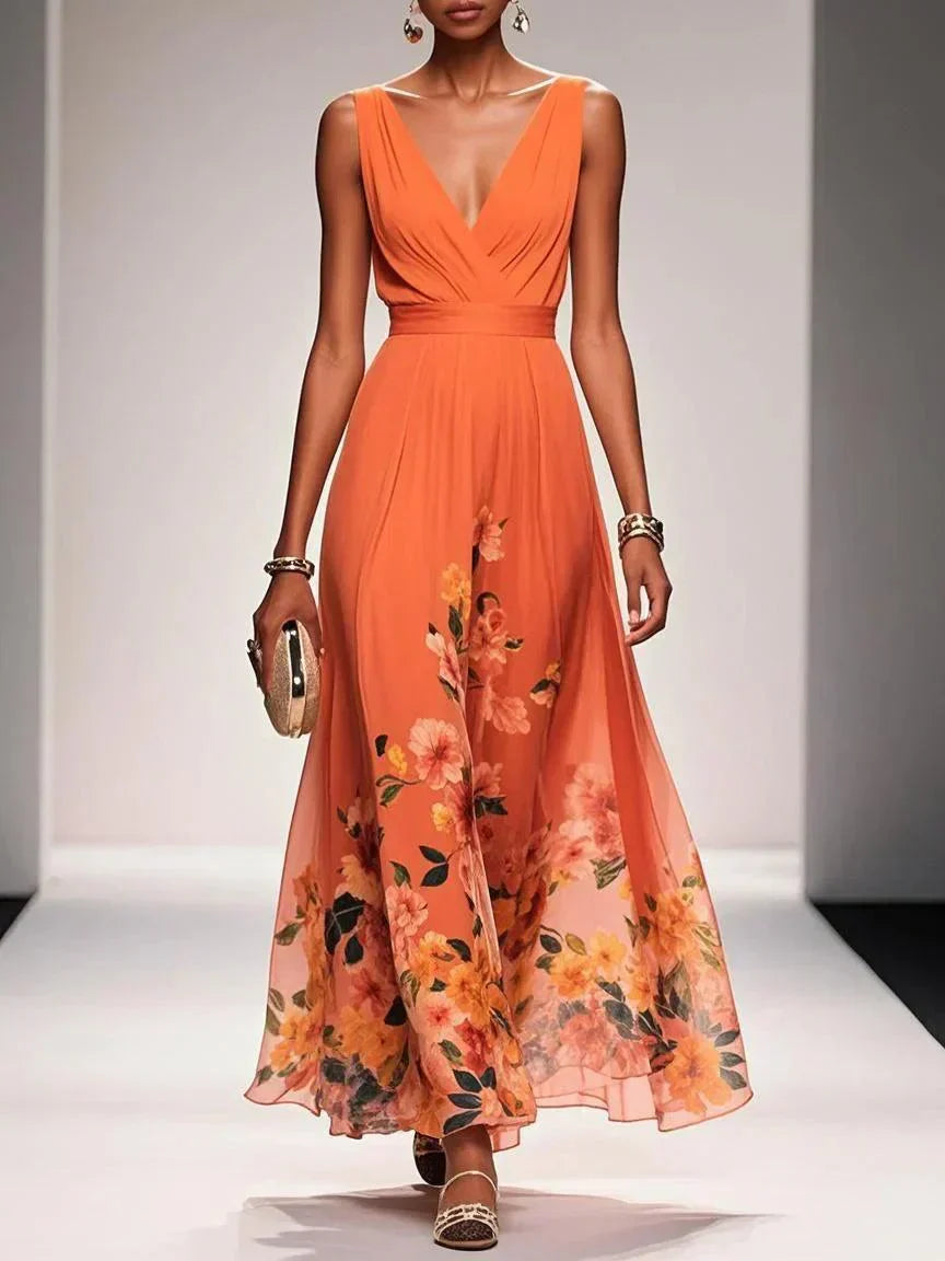 Alys - Floral Print Wedding Guest Dress