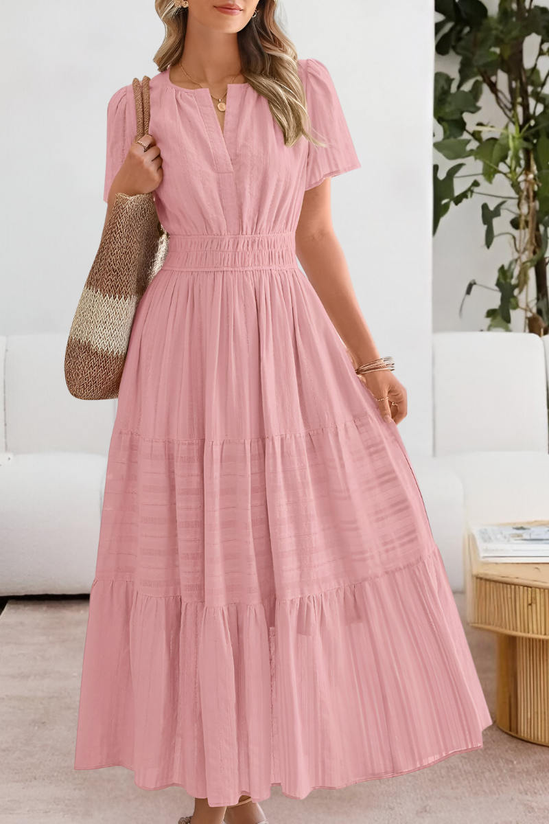Brylee - Stylish Warm A Line White Midi Dress