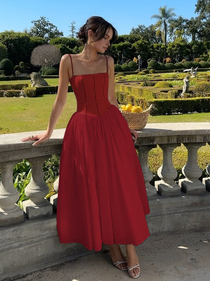 Rosalyn - Elegant Wedding Guest Corset Midi Dress