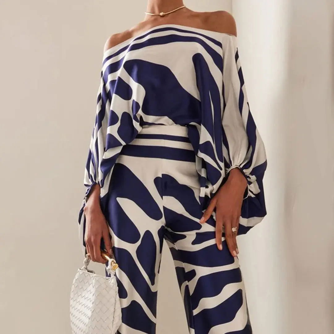 Hallie - Stylish Warm Off Shoulder Two Piece Sets