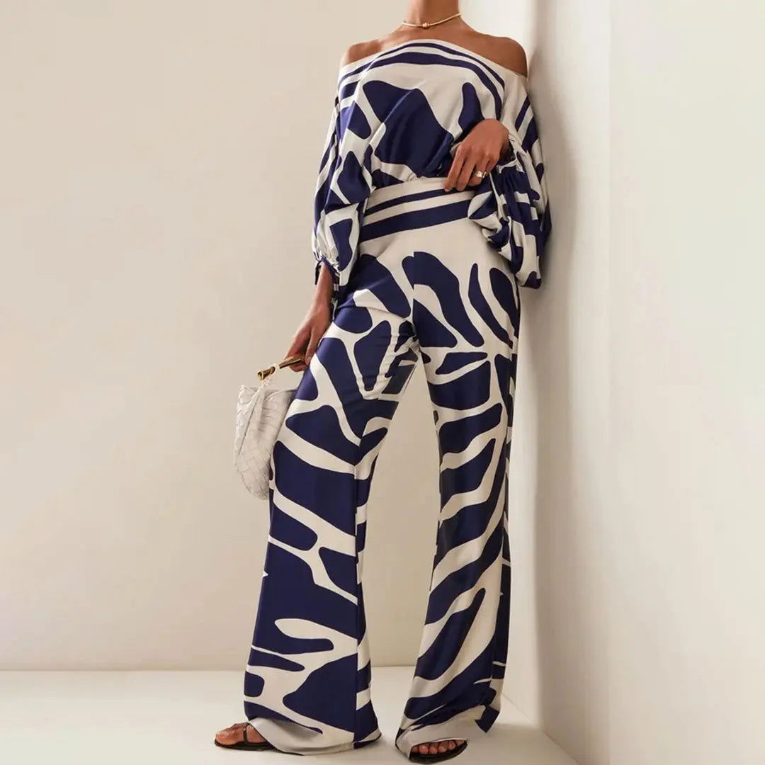 Hallie - Stylish Warm Off Shoulder Two Piece Sets