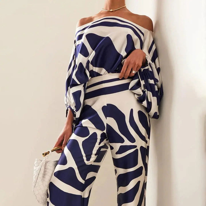 Hallie - Stylish Warm Off Shoulder Two Piece Sets
