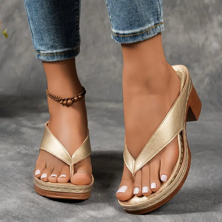 Verena - Womens Orthopedic Slip On Sandal Heels