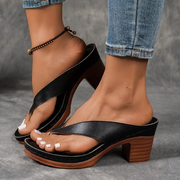 Verena - Womens Orthopedic Slip On Sandal Heels
