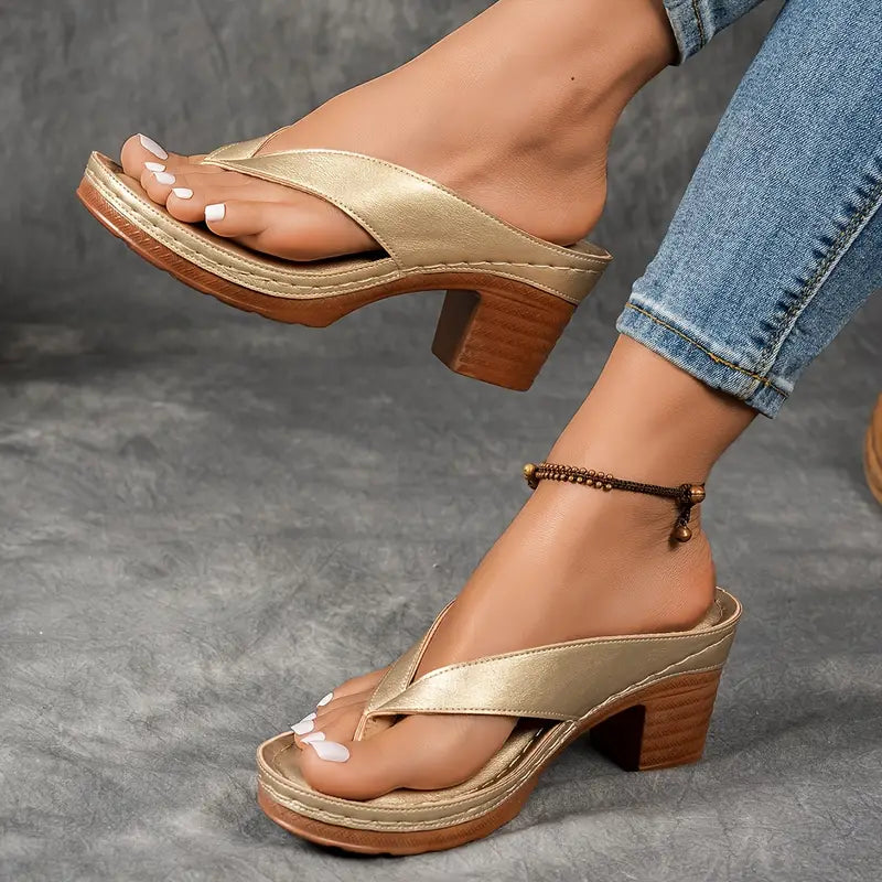 Verena - Womens Orthopedic Slip On Sandal Heels