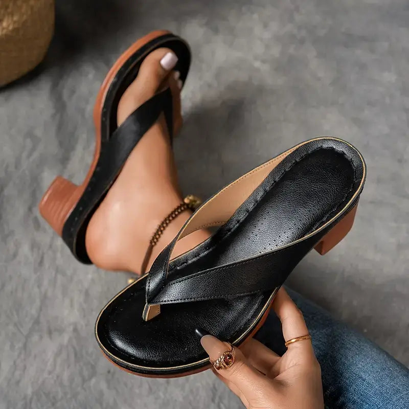 Verena - Womens Orthopedic Slip On Sandal Heels