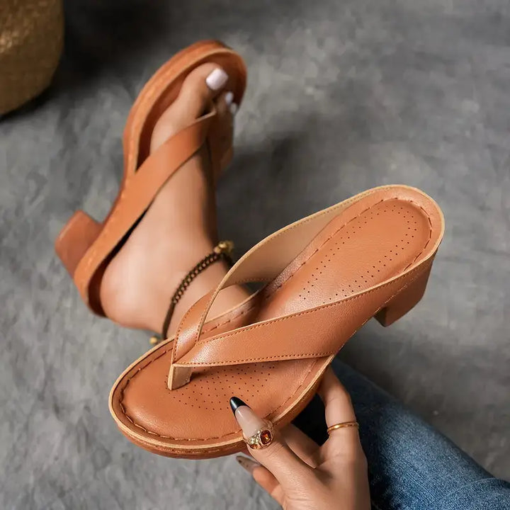 Verena - Womens Orthopedic Slip On Sandal Heels