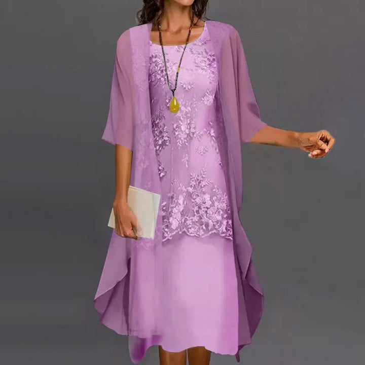 Buffy - Elegant Two Piece Chiffon Dress