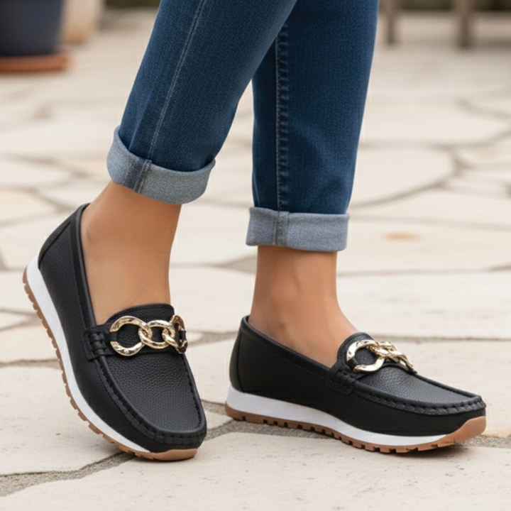 Chrissy - Flat Buckle Loafers