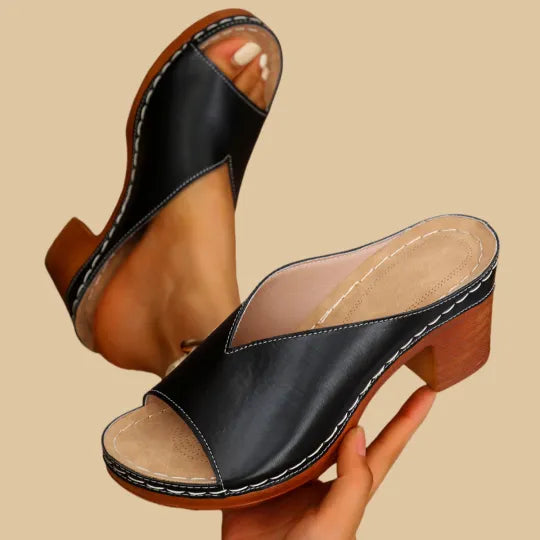 Elisabeth - Warm Chunky Heel Orthopedic Sandals