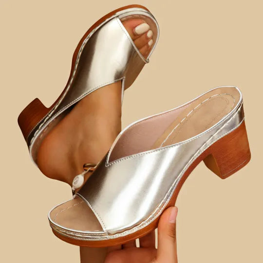Elisabeth - Warm Chunky Heel Orthopedic Sandals