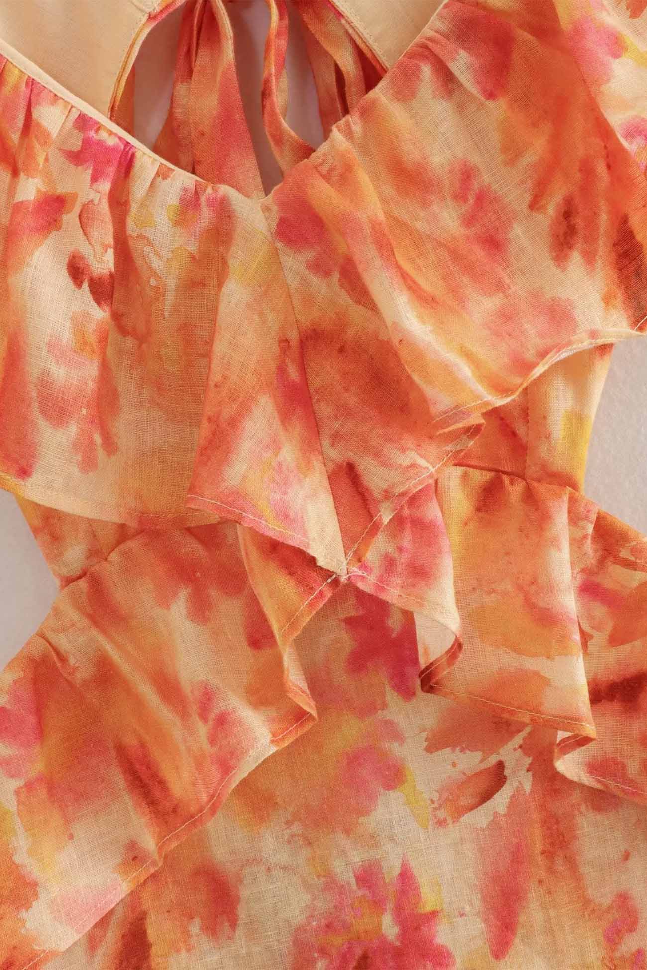 Jayden - Stylish Warm Ruffle Maxi Floral Dress