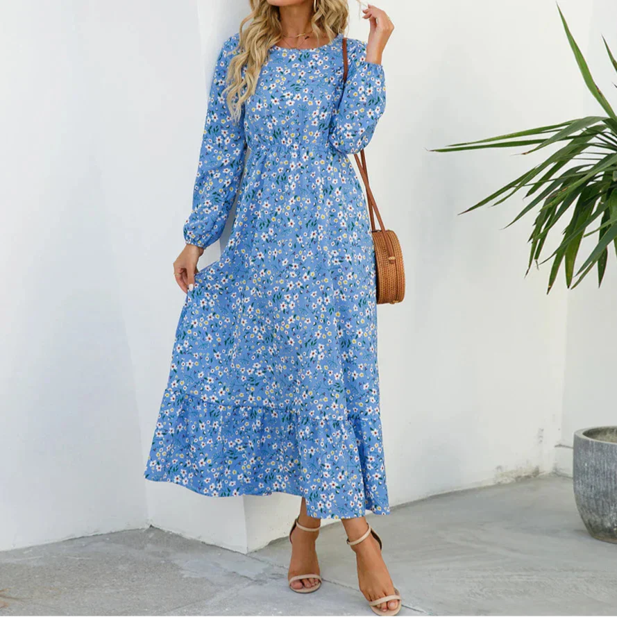 Remi - Romantic Long Sleeve Maxi Floral Dress