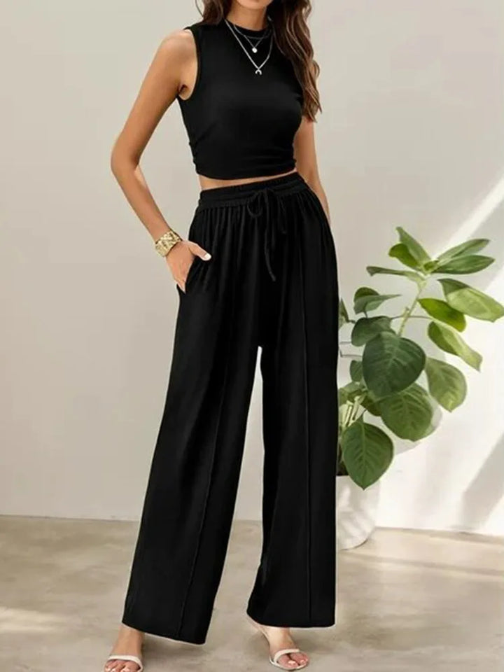 Ivana - Stylish Warm Sleeveless Pants Two Piece Sets