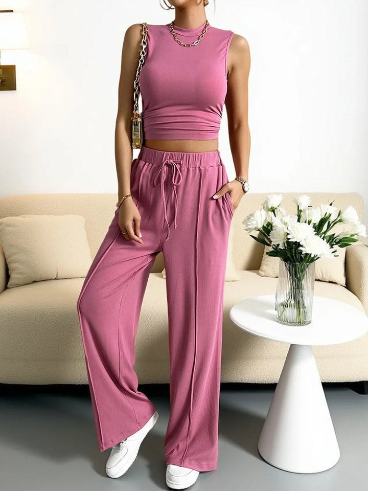 Ivana - Stylish Warm Sleeveless Pants Two Piece Sets
