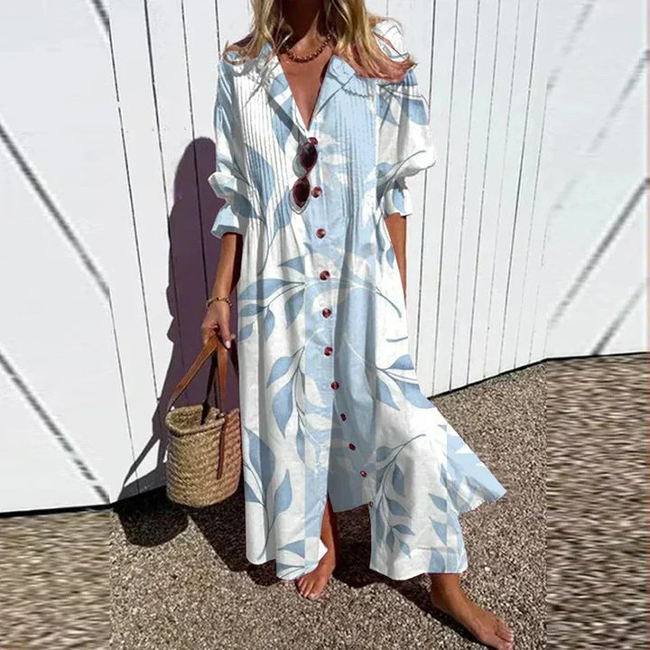 Zelda - Romantic V Neck Maxi Floral Dress