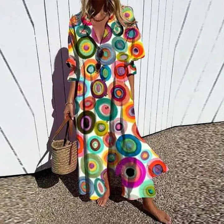 Zelda - Romantic V Neck Maxi Floral Dress