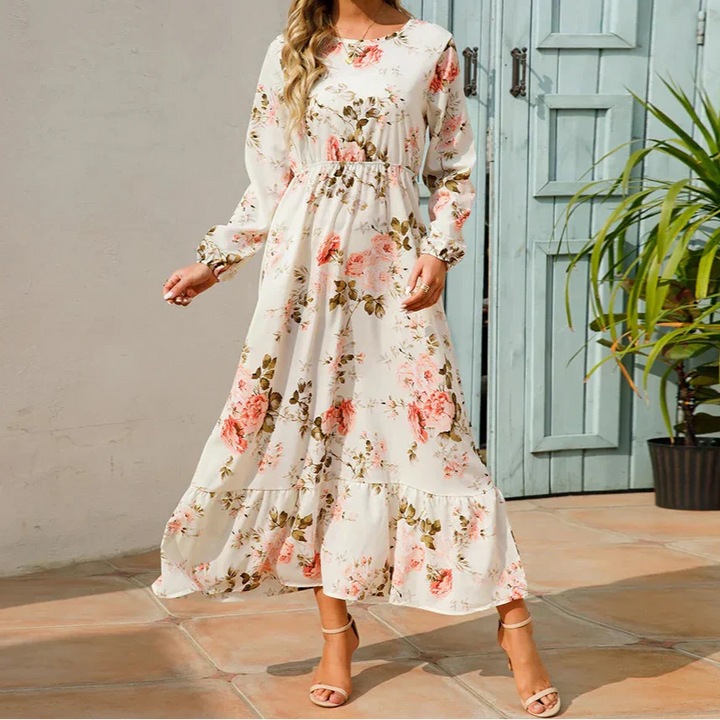 Remi - Romantic Long Sleeve Maxi Floral Dress